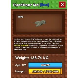 Grow a garden - COLOSSAL HYPER HUNGER SEAL 138kg