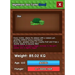 Grow a garden - NIGHTMARE TITANIC SEA TURTLE