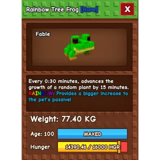 Grow a garden - RAINBOW Titanic Tree Frog