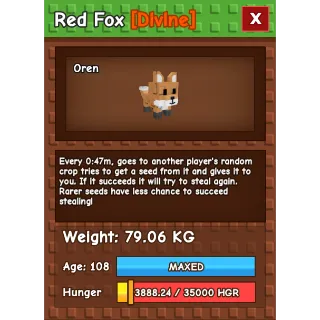 Grow a garden - JUMBO TITANIC RED FOX 