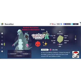 Baxcalibur ✨competitive for ranked ZA shiny alpha