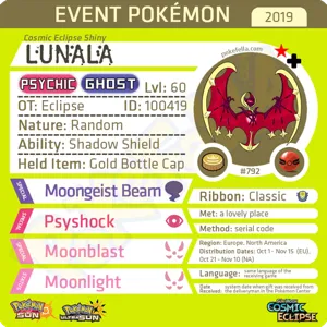 Shiny✨Lunala jap event