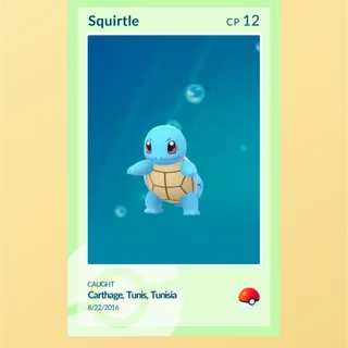 Squirtle 2016 pokemon Go