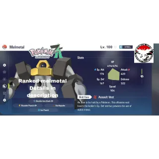 Melmetal competitive for ranked ZA Tanker