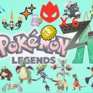 6✨Pokemon✨Alpha✨shiny you chose them + 6 gold bottle caps ZA