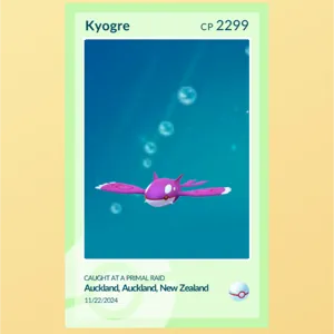 shiny kyogre pokemon go✨