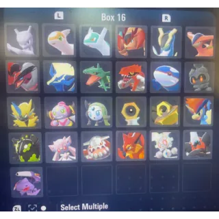 Pokemon ZA all✨Shiny legendary+no shiny legend and mythicals