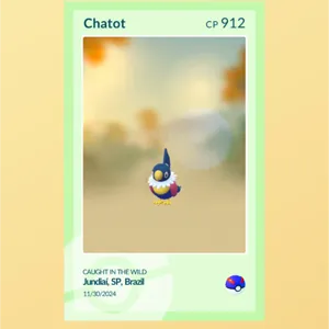 shiny chatot pokemon go✨