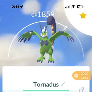 shiny legendary Tornadus