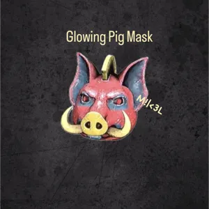 Glowing  Pig Mask