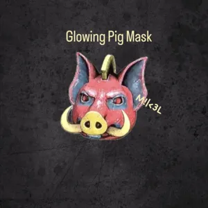 Glowing Pig Mask