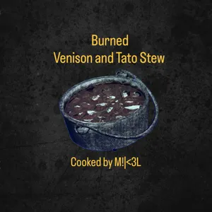 Burned Venison&Tato Stew