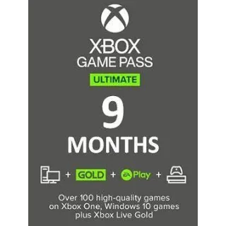 Xbox Ultimate Game Pass 9 Month Activation ✅️