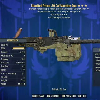 BE RW .50 Cal Machine Gun 