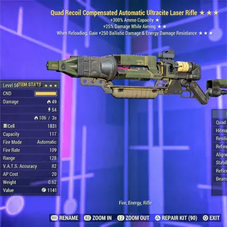 Quad DWA 500 Ultracite Laser Rifle 