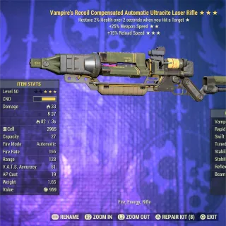 Vampire FFR FR Ultracite Laser Rifle