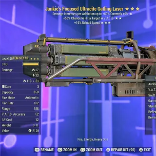 Junkie VHC FR Ultracite Gatling Laser 