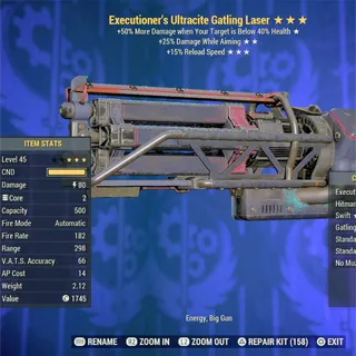 Executioner DWA FR Ultracite Gatling Laser 