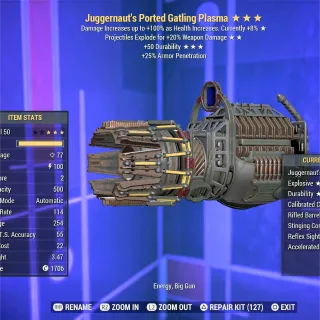 JugE Durability Gatling Plasma 