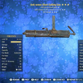 Anti-Armor 50VHC 90RW Gatling Gun 