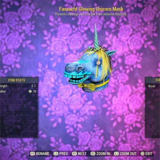 Fasnacht Glowing Unicorn Mask 