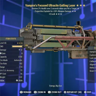 VE 3L Ultracite Gatling Laser 