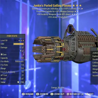 JE Durability Gatling Plasma Full Mod 