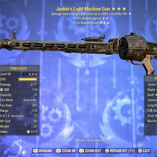 Junkie FFR FR Light Machine Gun LMG 