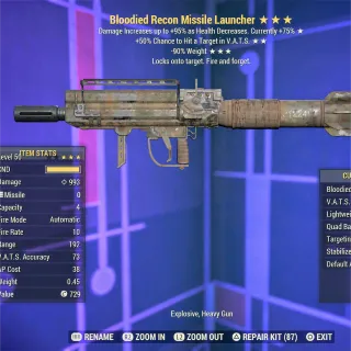 Bloodied VHC RW Missile Launcher 