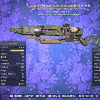 Aristocrat FFR 500 NU Laser Rifle 