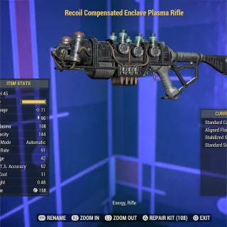 Full Mod Aligned Flamer Enclave Plasma Rifle 