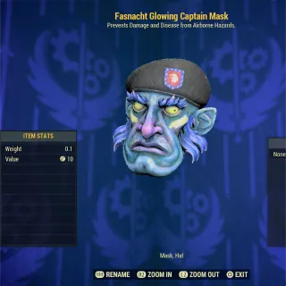 Fasnacht Glowing Captain Mask 