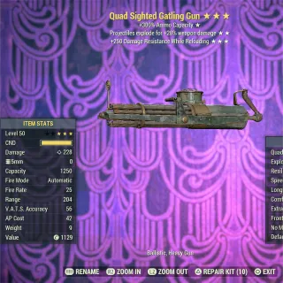 Quad Explosive 500 Gatling Gun 