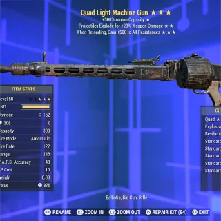 QE 500 Light Machine Gun LMG 