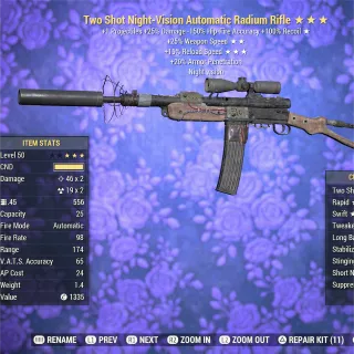 Two-Shot FFR FR Radium Rifle 