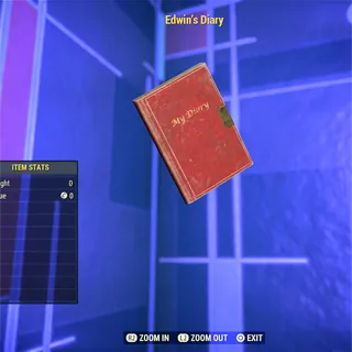 Edwin Diary DISPLAYABLE MISC Item 