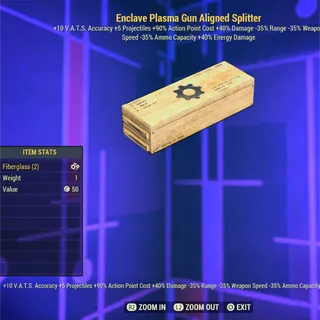 Enclave Plasma Gun Aligned Splitter Mod