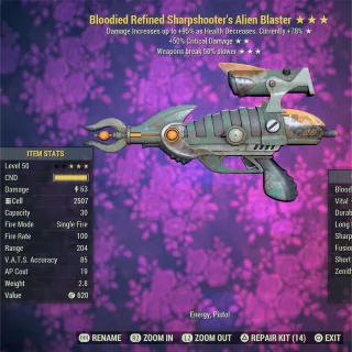 Bloodied V50 50BS Alien Blaster 