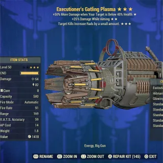 Executioner DWA Glowing Gatling Plasma 