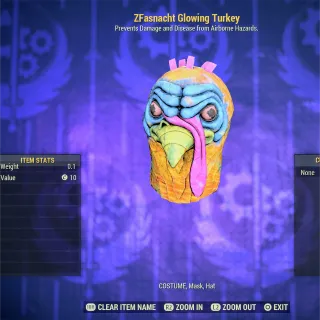 Fasnacht Glowing Turkey Mask 