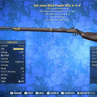 Anti-Armor VHC 25 Black Powder Rifle