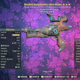 Bloodied DWA RW Alien Blaster 