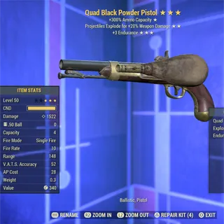 QE 3E Black Powder Pistol 