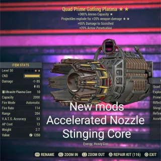 QE Gatling Plasma New Mods 