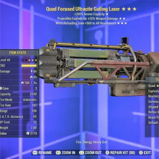 QE 500 Ultracite Gatling Laser 