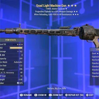 QE 500 Light Machine Gun LMG 