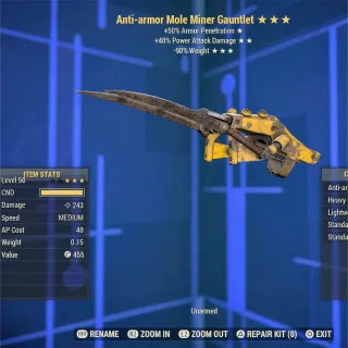 Anti-Armor PA RW Mole Miner Gauntlet MMG 