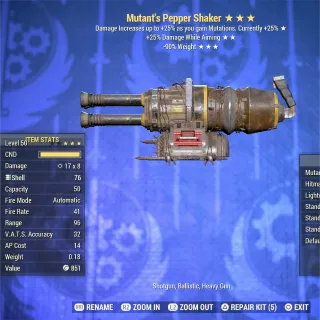 Mutant DWA RW Pepper Shaker 