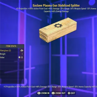Enclave Plasma Gun Stabilized Splitter 