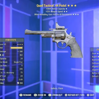 QFFR 500 .44 Pistol 